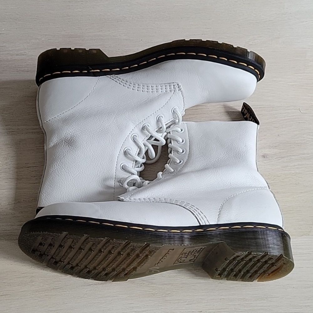 Dr. Martens White Heeled Boots